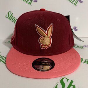 Headgear Classics Hat Playboy Fitted Cap Bunny World Your Playground Red Pink 7